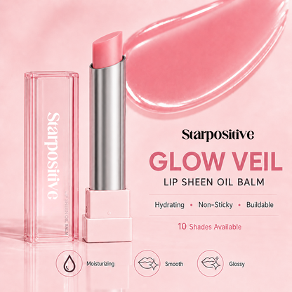 🔥Last Day Buy 1 Get 1 Free|Starpositive GLOW VEIL LIP SHEEN OIL BALM