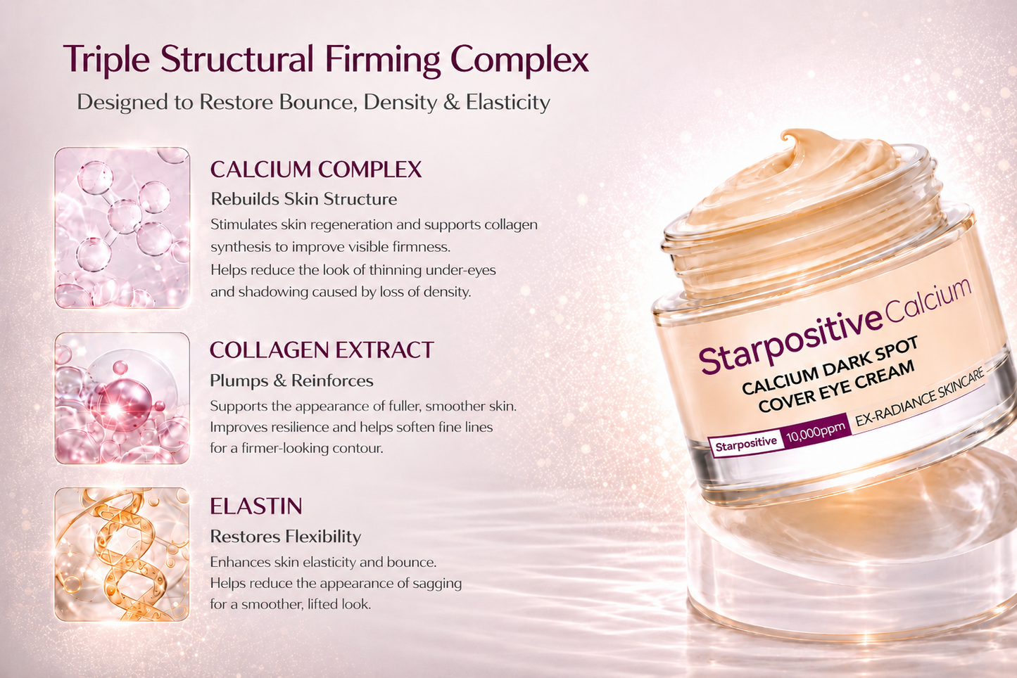 🔥LAST DAY 50% OFF!!Starpositive Korean Calcium Dark Spot Eye Cream