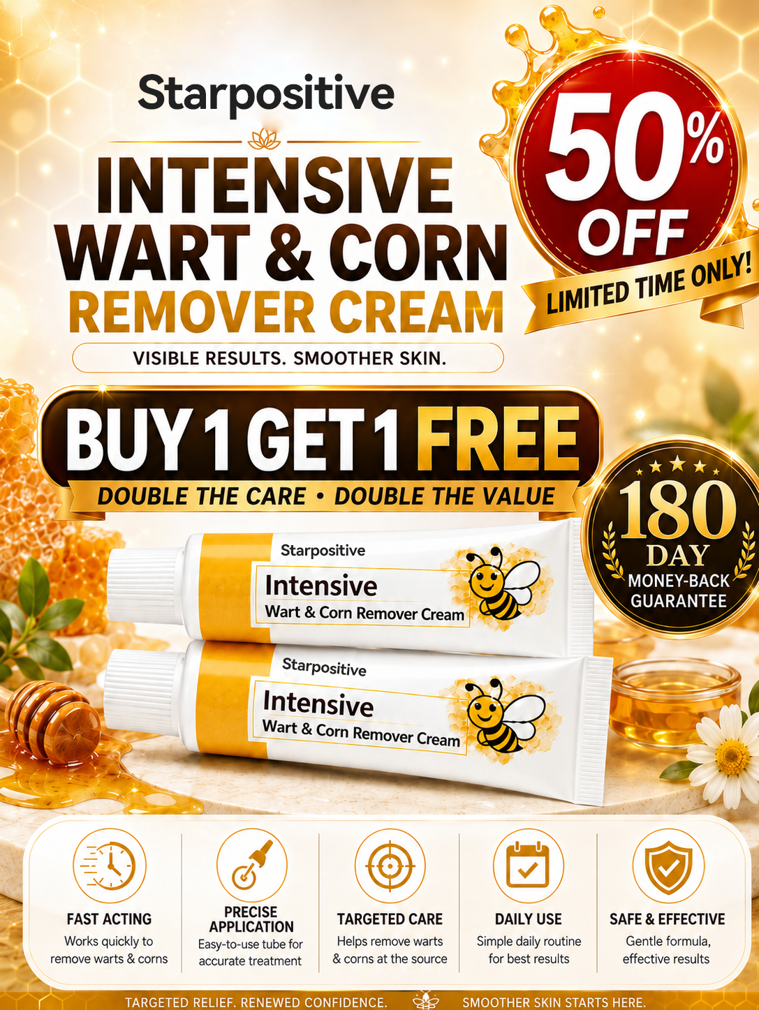 Starpositive™ Intensive Wart & Corn Remover Cream