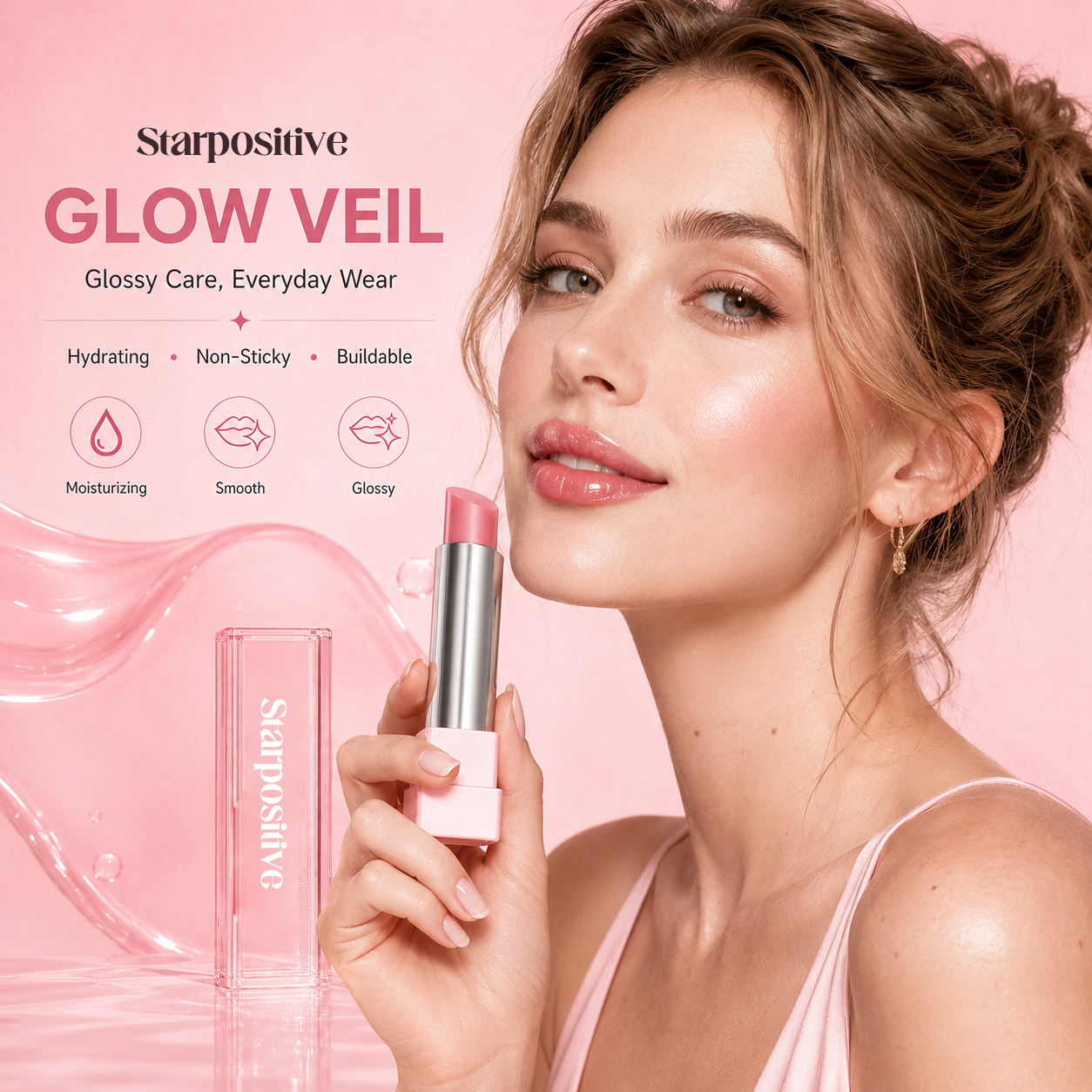 🔥Last Day Buy 1 Get 1 Free|Starpositive GLOW VEIL LIP SHEEN OIL BALM
